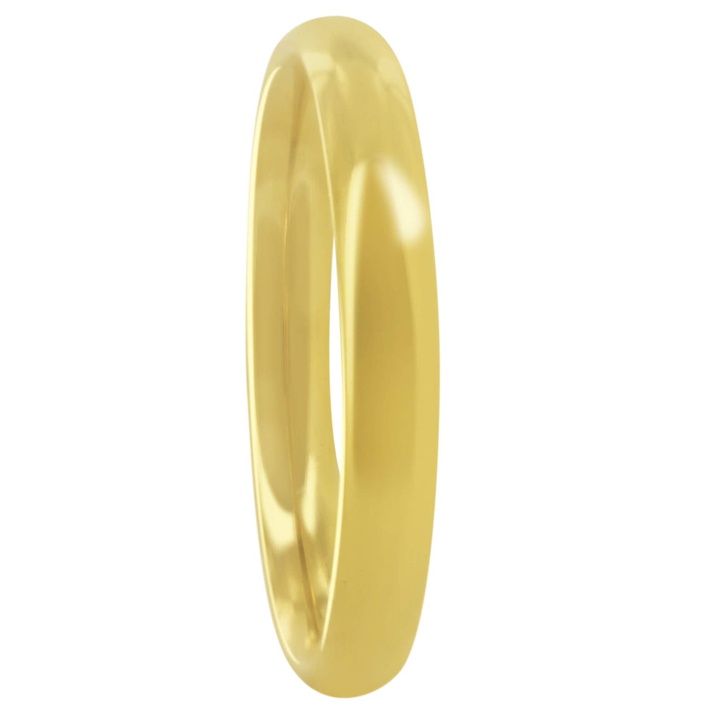 Gold Plated Stainless Steel Comfort Fit Plain Wedding Band - Gem Avenue