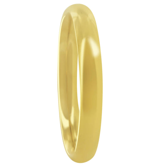 Gold Plated Stainless Steel Comfort Fit Plain Wedding Band - Gem Avenue