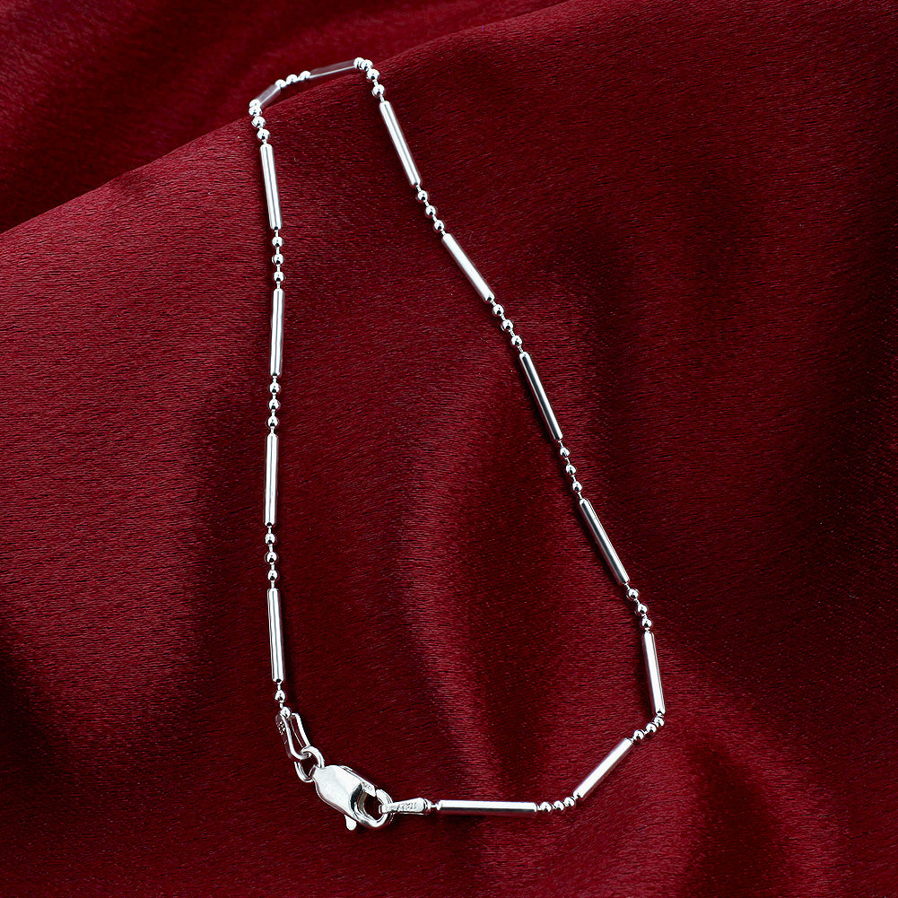 Italian 925 Sterling Silver Lobster Claw Clasp Chain Bracelets (7 - 8 inch)