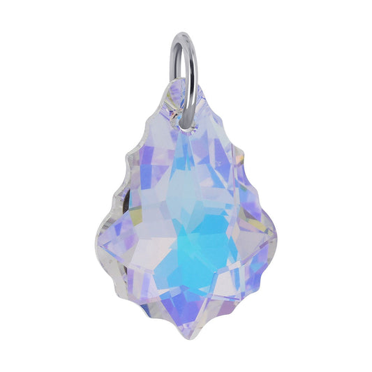925 Sterling Silver Crystal Pendant Baroque Shaped Austrian Crystals for Everyday Elegance