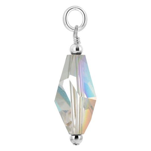 .925 Sterling Silver Pendant with Multifaceted Austrian Crystal