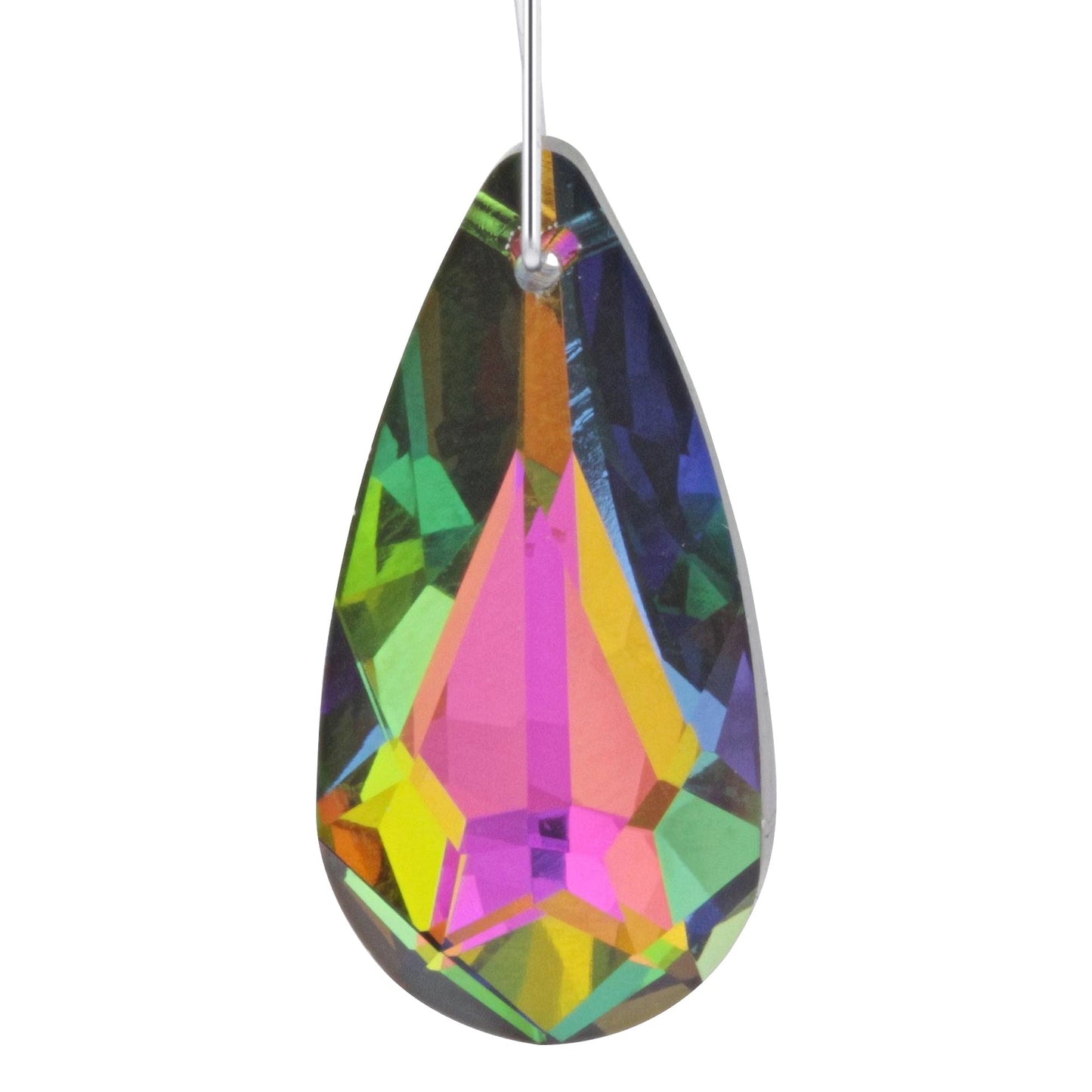925 Sterling Silver Teardrop Pendant with Austrian Crystals Elegant Handmade Jewelry Necklace for Women