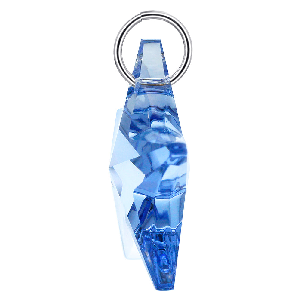 925 Sterling Silver Star-Shaped Austrian Crystal Charm Pendant Elegant Jewelry for Womens