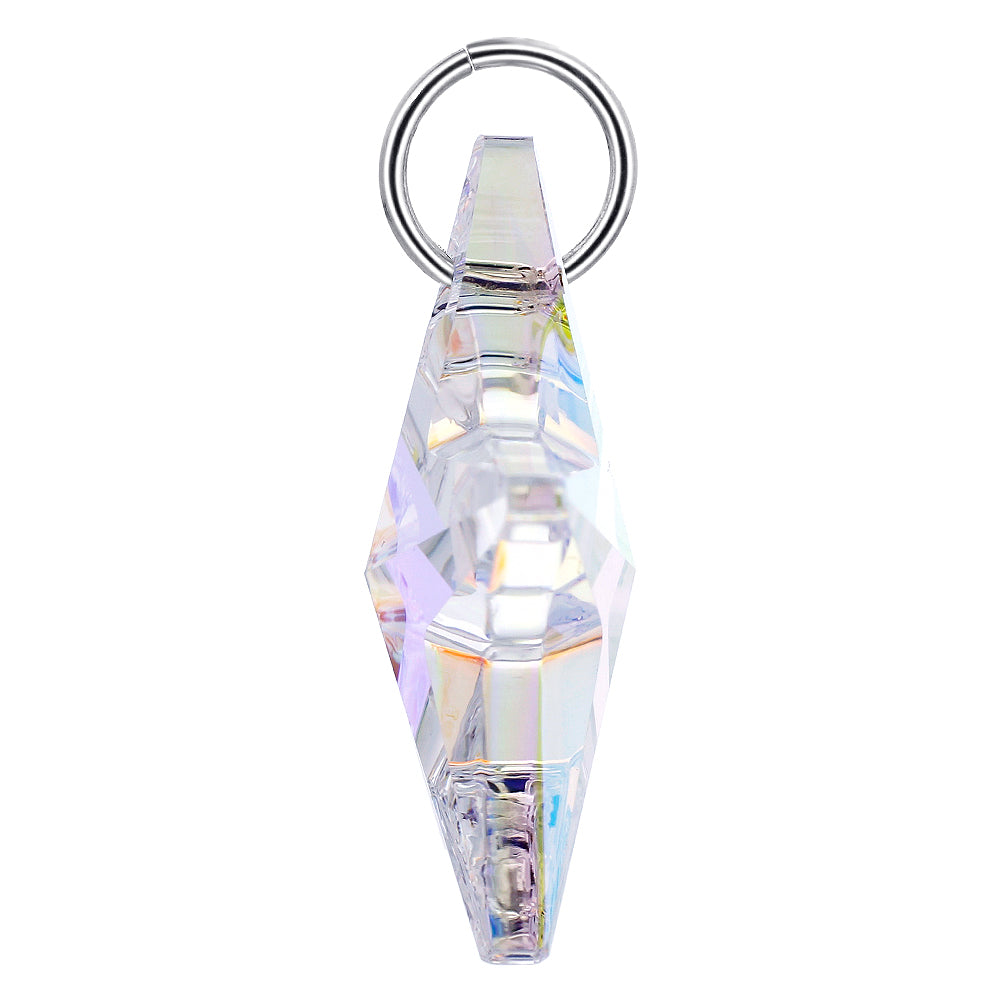 925 Sterling Silver Star-Shaped Austrian Crystal Charm Pendant Elegant Jewelry for Womens