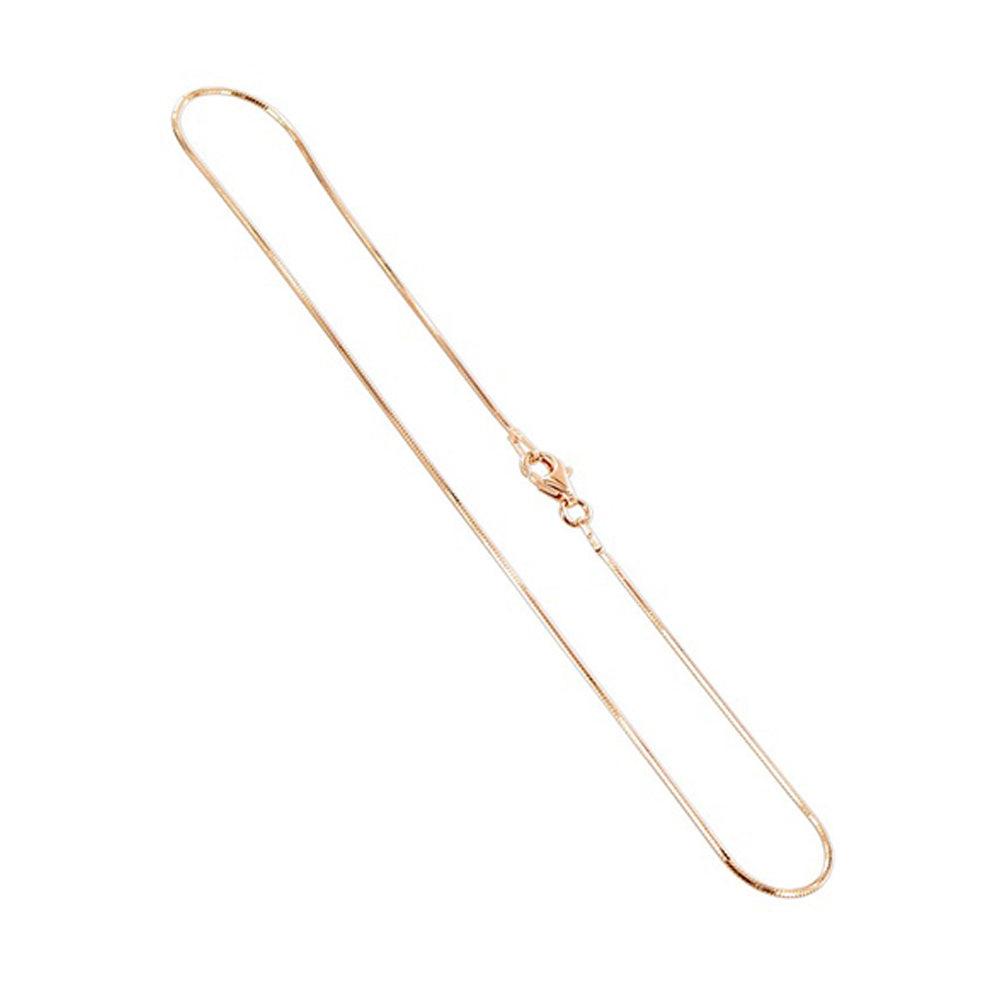 14k Rose Gold Diamond-cut Snake Foot Chain Anklet Ankle Bracelets
