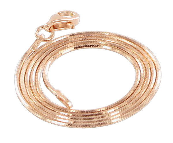14k Rose Gold Diamond-cut Snake Foot Chain Anklet Ankle Bracelets