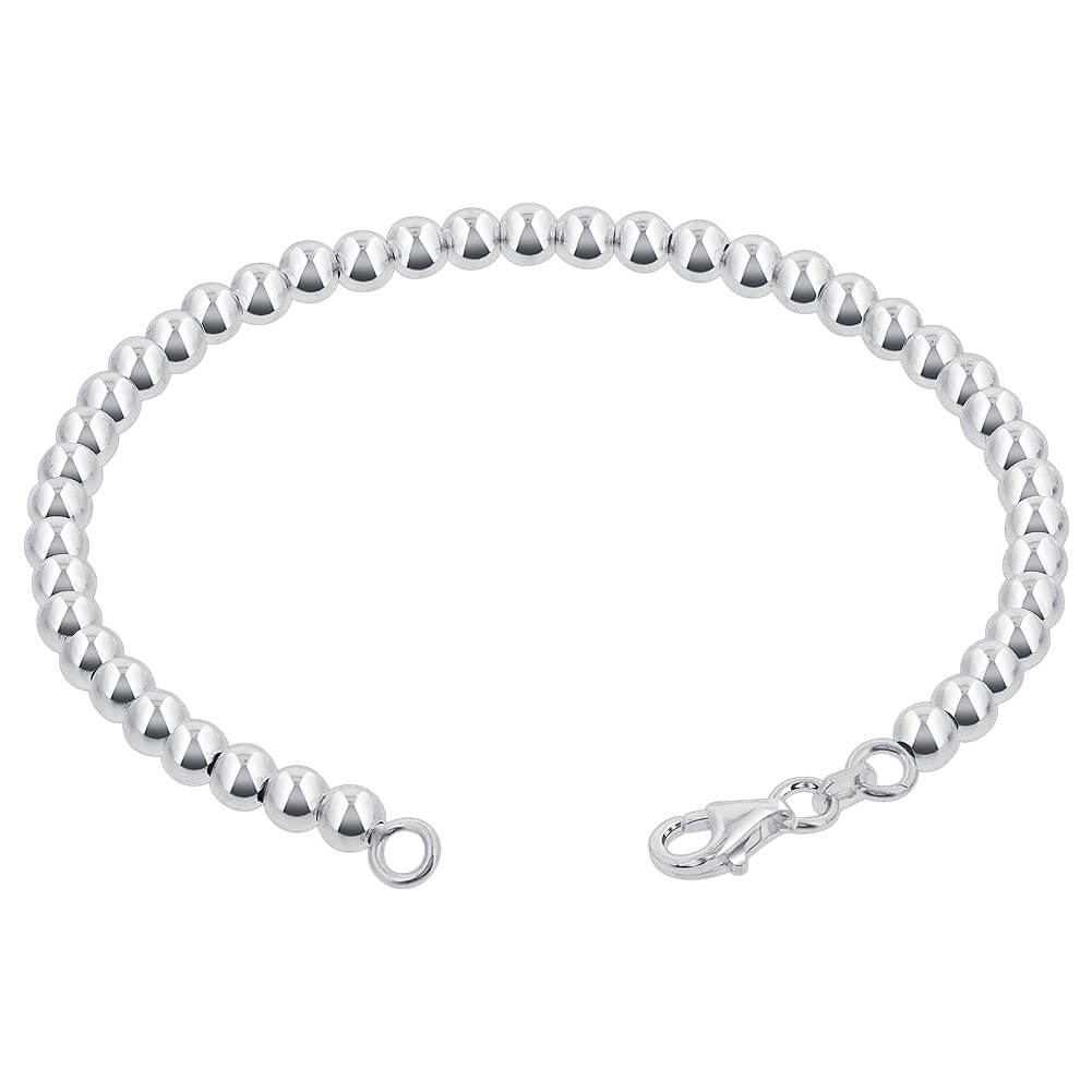 925 Sterling Silver Beads Bracelets Lobster Clasp For women - Gem Avenue
