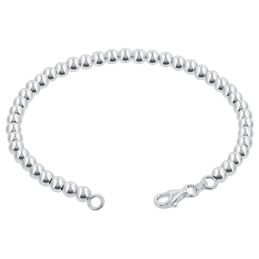 925 Sterling Silver Beads Bracelets Lobster Clasp For women - Gem Avenue