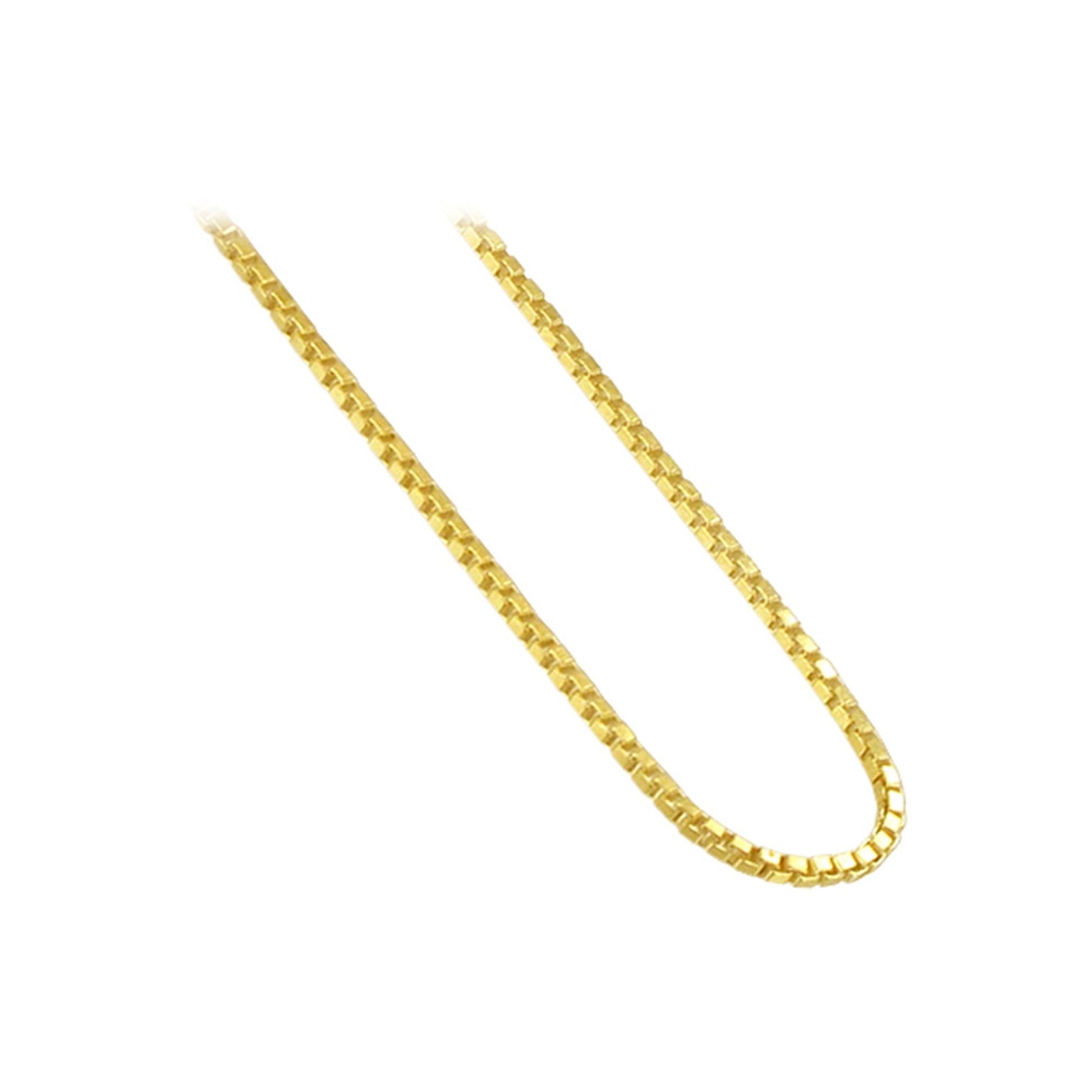 14K Box Chain Vermeil Spring Ring Clasp Bracelets - Gem Avenue
