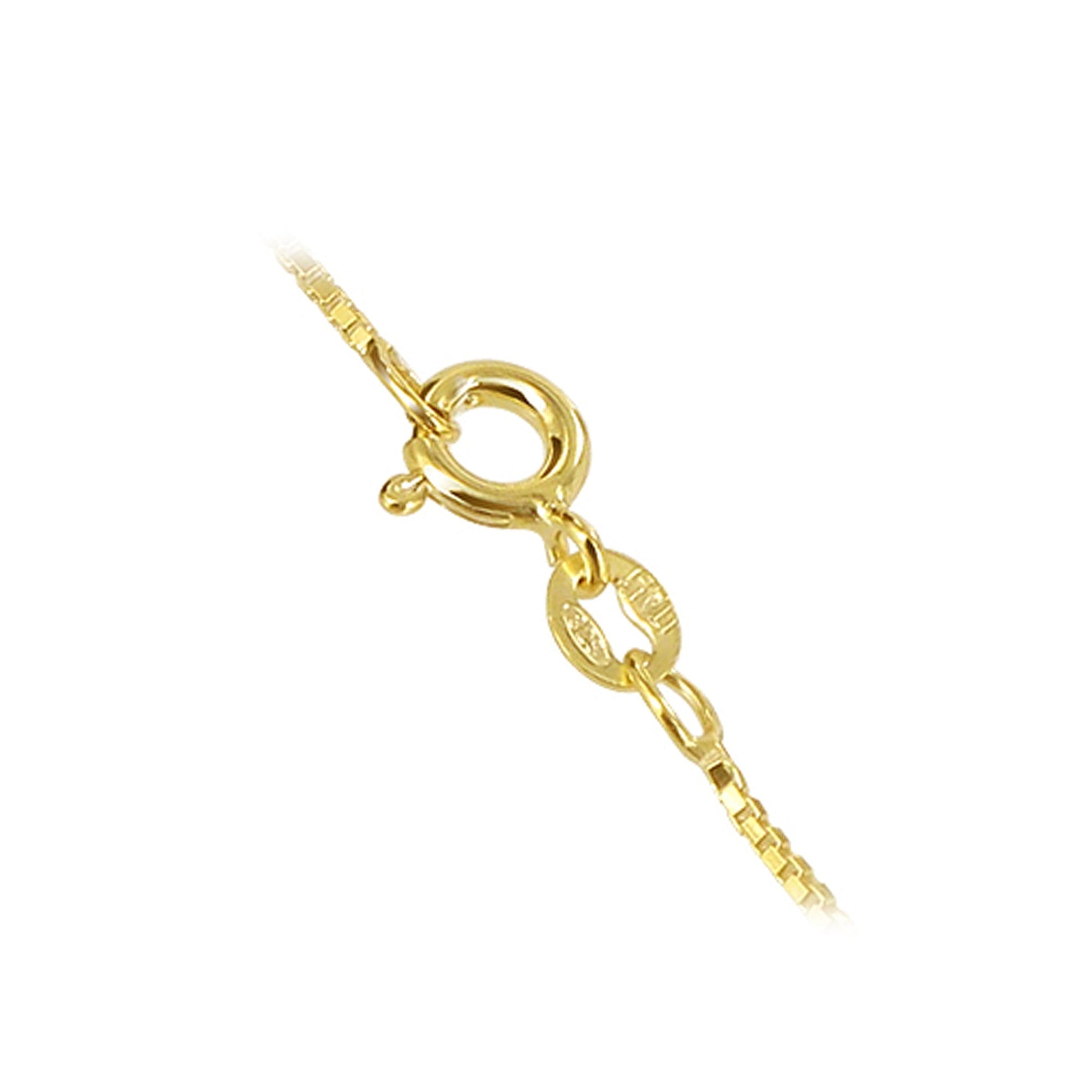 14K Box Chain Vermeil Spring Ring Clasp Bracelets - Gem Avenue