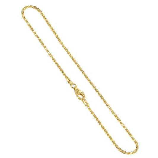 14K Vermeil 1.5mm Rope Chain Lobster Clasp Bracelets - Gem Avenue