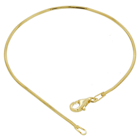 14k Vermeil Diamond-Cut Snake Chain Bracelets - Gem Avenue