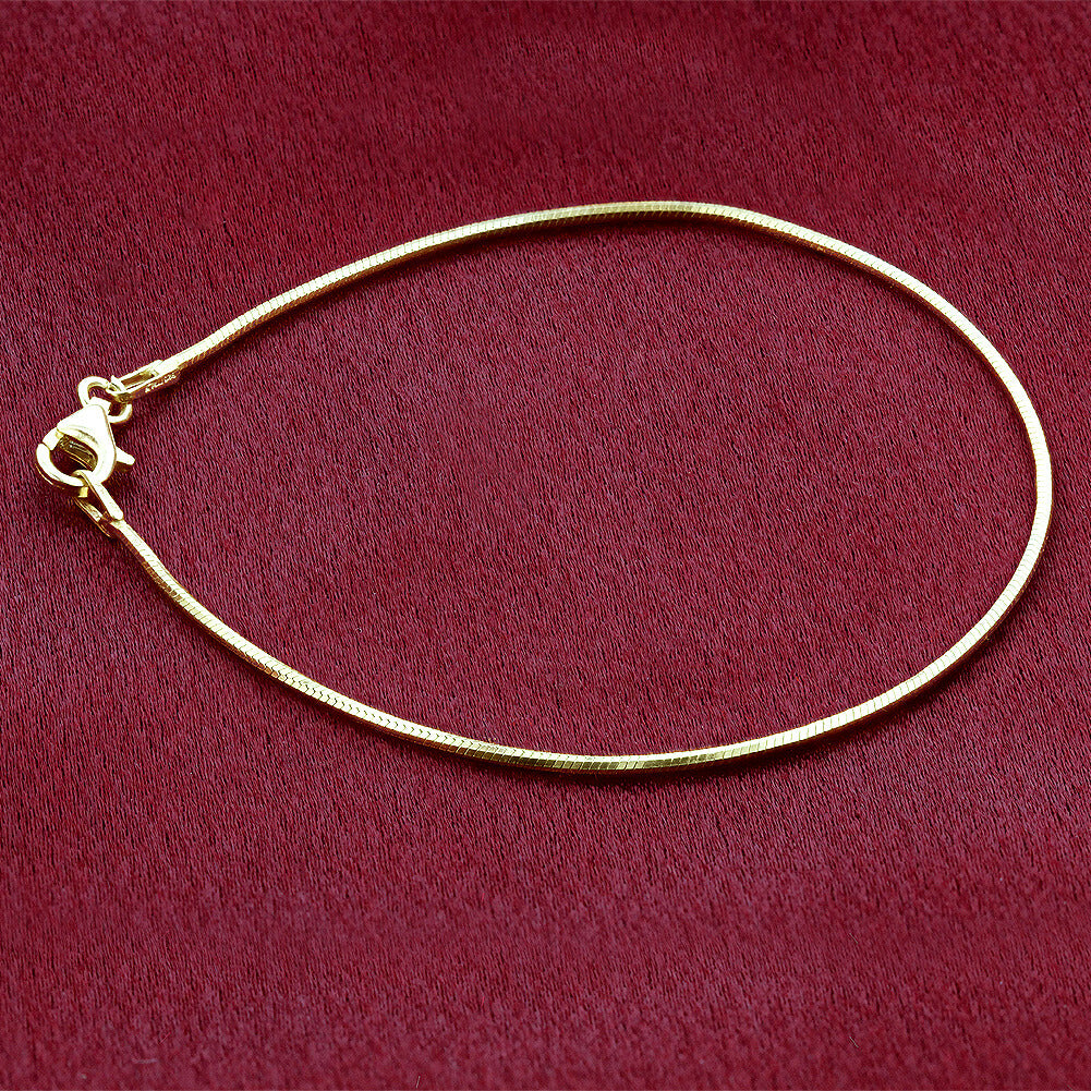 14k Vermeil Diamond-Cut Snake Chain Bracelets - Gem Avenue