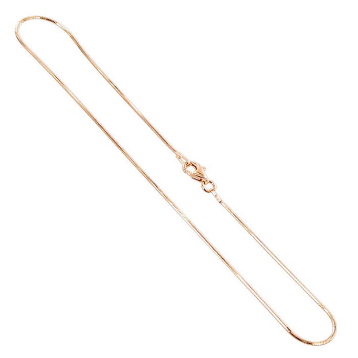 14k Rose Vermeil Diamond-cut Snake Chain Bracelets - Gem Avenue