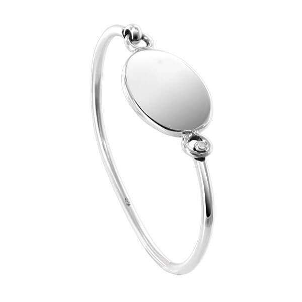 Engravable 925 Sterling Silver Bangle Bracelet - Gem Avenue