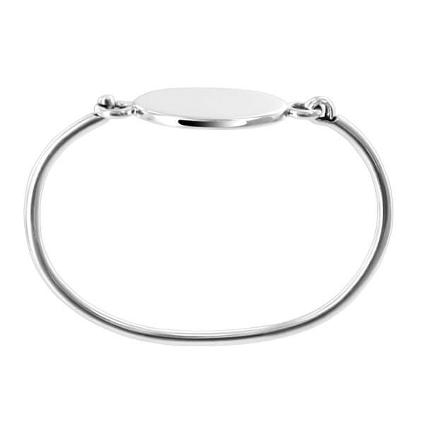 Engravable 925 Sterling Silver Bangle Bracelet - Gem Avenue
