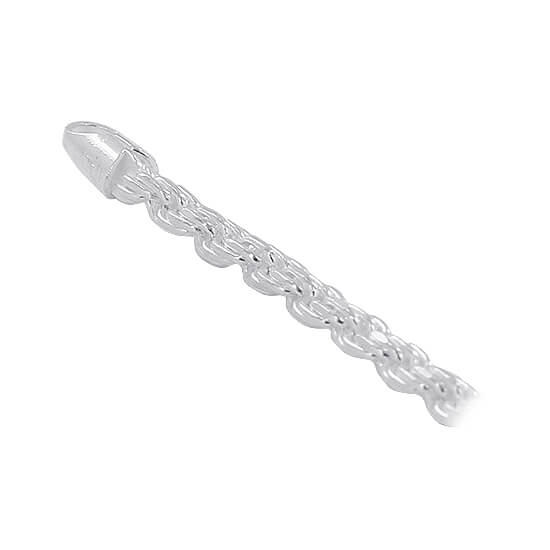 925 Sterling Silver Faceted Cut Rope Chain lobster claw clasp Bracelets - Gem Avenue