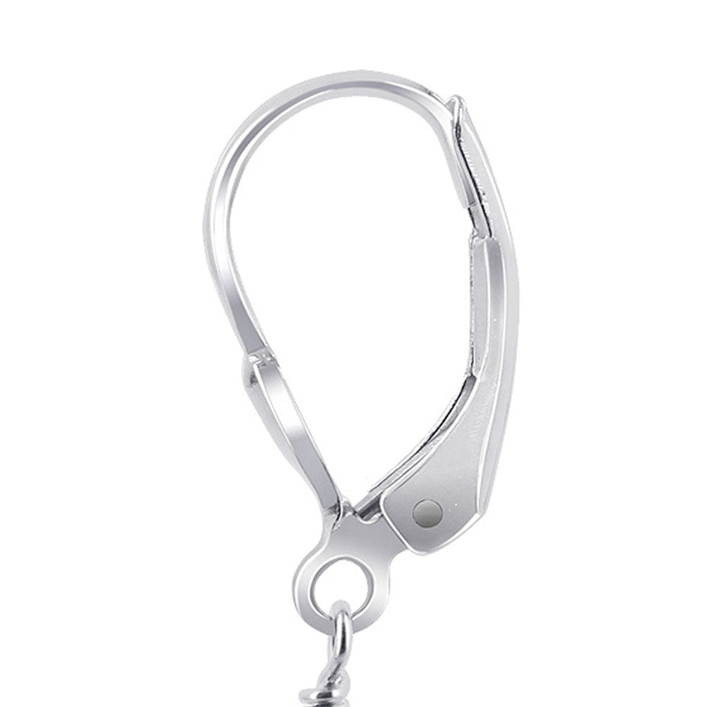 12mm Shiny Ball 925 Sterling Silver Leverback Drop Earrings for Women - Gem Avenue