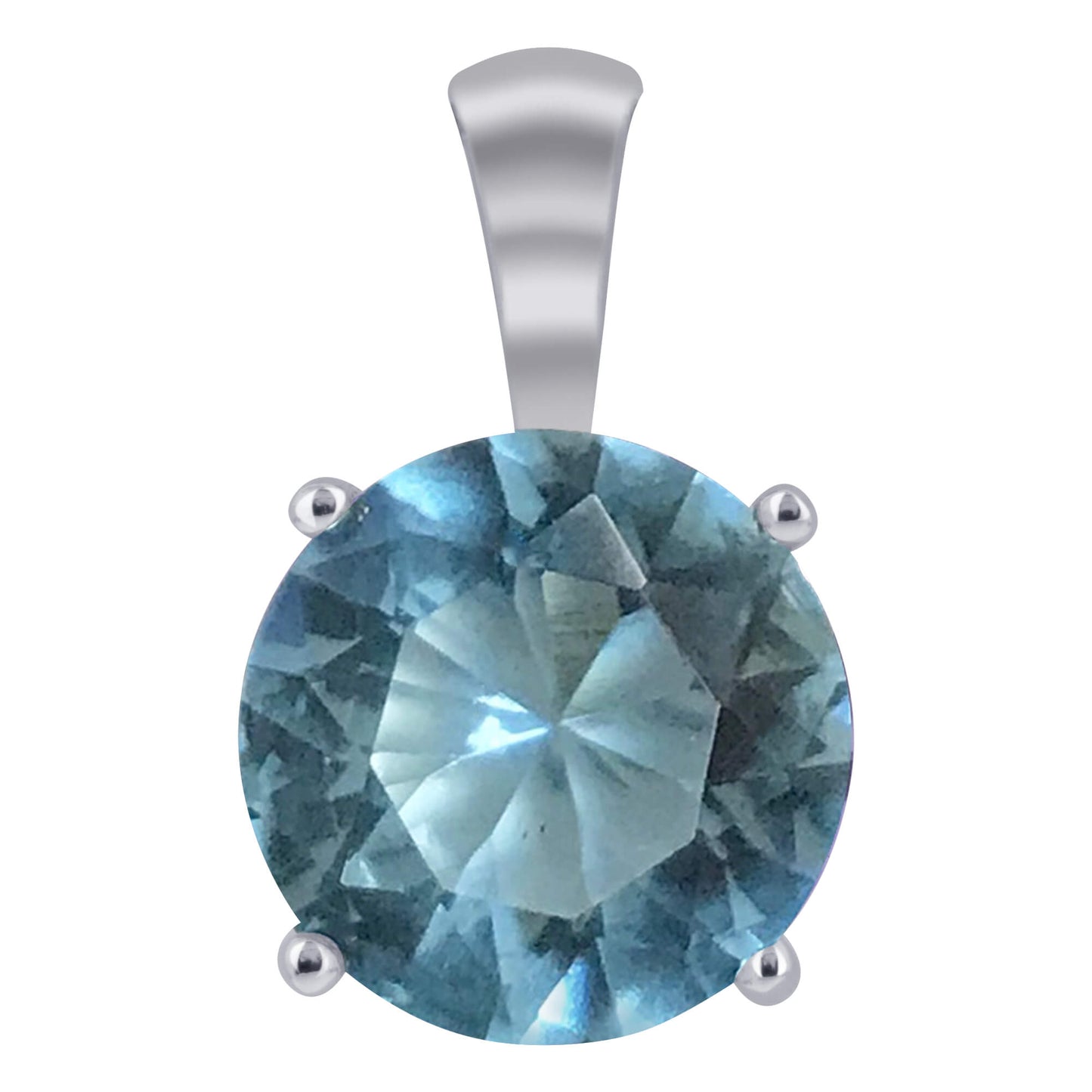 Simulated Blue Aquamarine 925 Sterling Silver Pendant Earrings Set - Gem Avenue