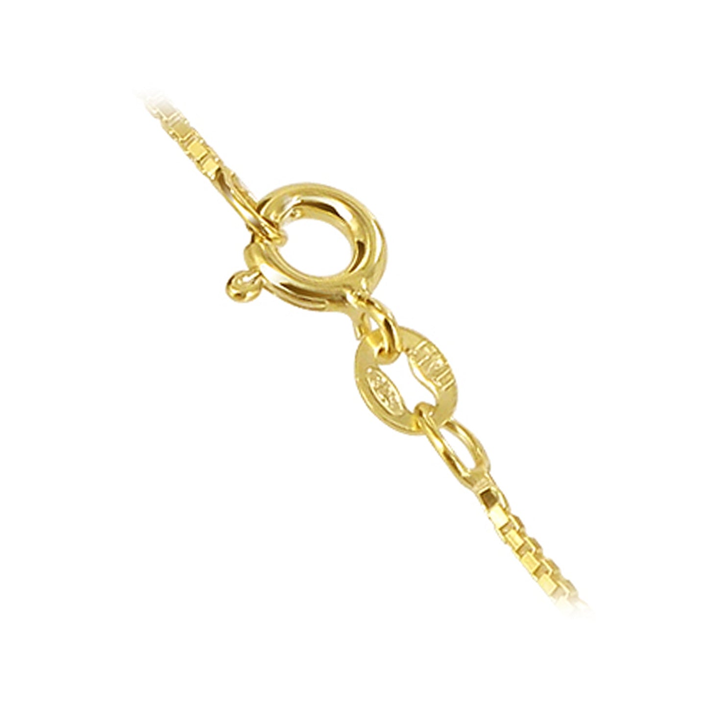 14k Gold 925 Sterling Silver Vermeil Box Chain Necklace - Gem Avenue
