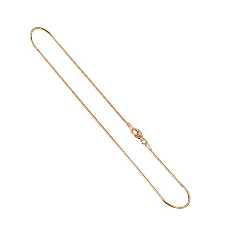 14k Rose Gold Snake Chain Vermeil Necklace - Gem Avenue