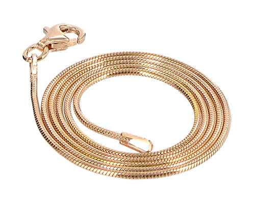 14k Rose Gold Snake Chain Vermeil Necklace - Gem Avenue