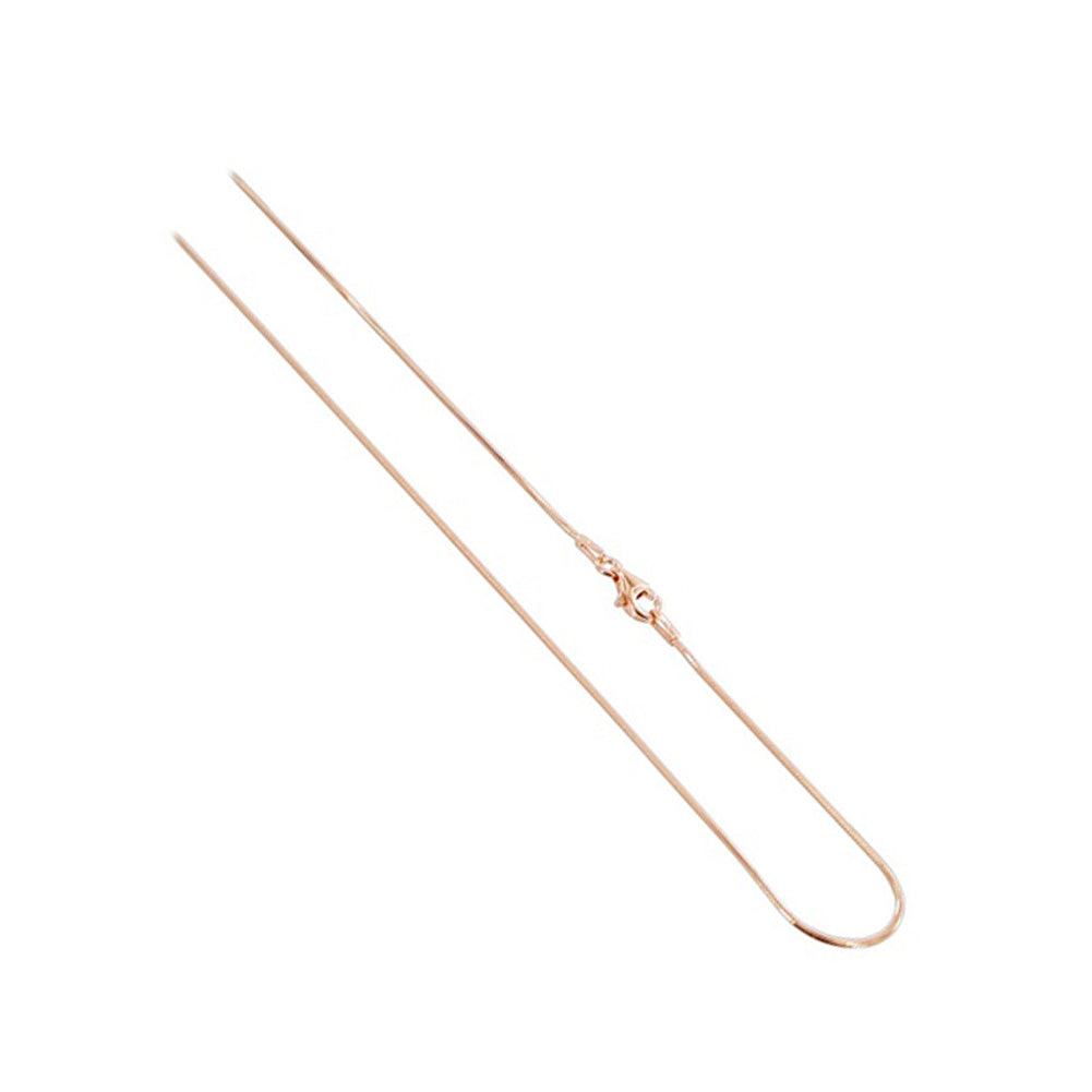 14k Rose Gold Snake Chain Diamond-Cut Vermeil Necklace - Gem Avenue