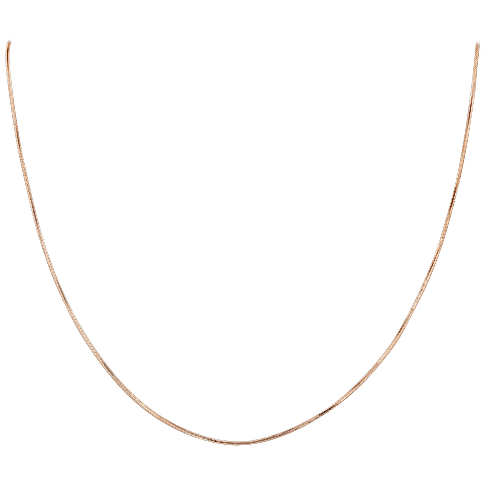 14k Rose Gold Snake Chain Diamond-Cut Vermeil Necklace - Gem Avenue