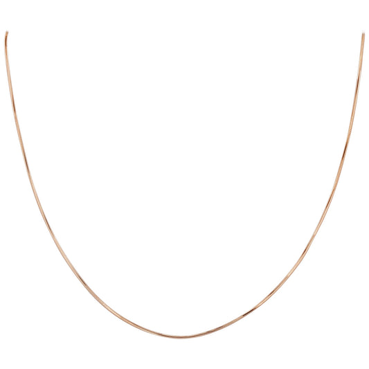 14k Rose Gold Snake Chain Diamond-Cut Vermeil Necklace - Gem Avenue