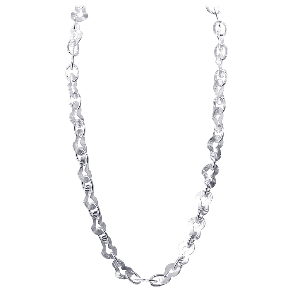925 Sterling Silver Cute Little Open Love Hearts Necklace - Gem Avenue