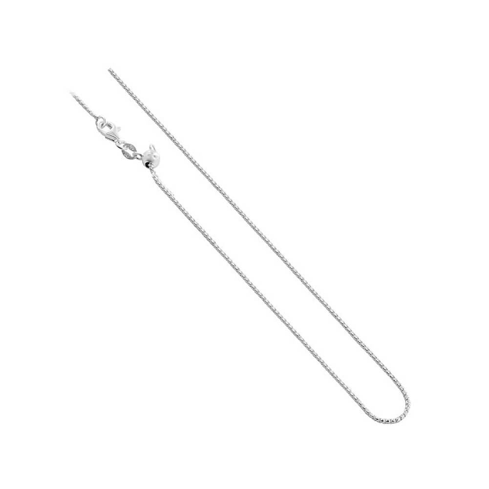925 Sterling Silver Adjustable Round Box Chain Necklace - Gem Avenue