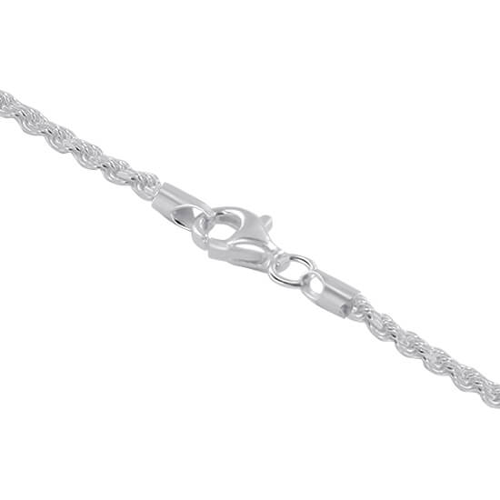 Italian 925 Sterling Silver wide Faceted Cut Rope Chain Necklace - Gem Avenue