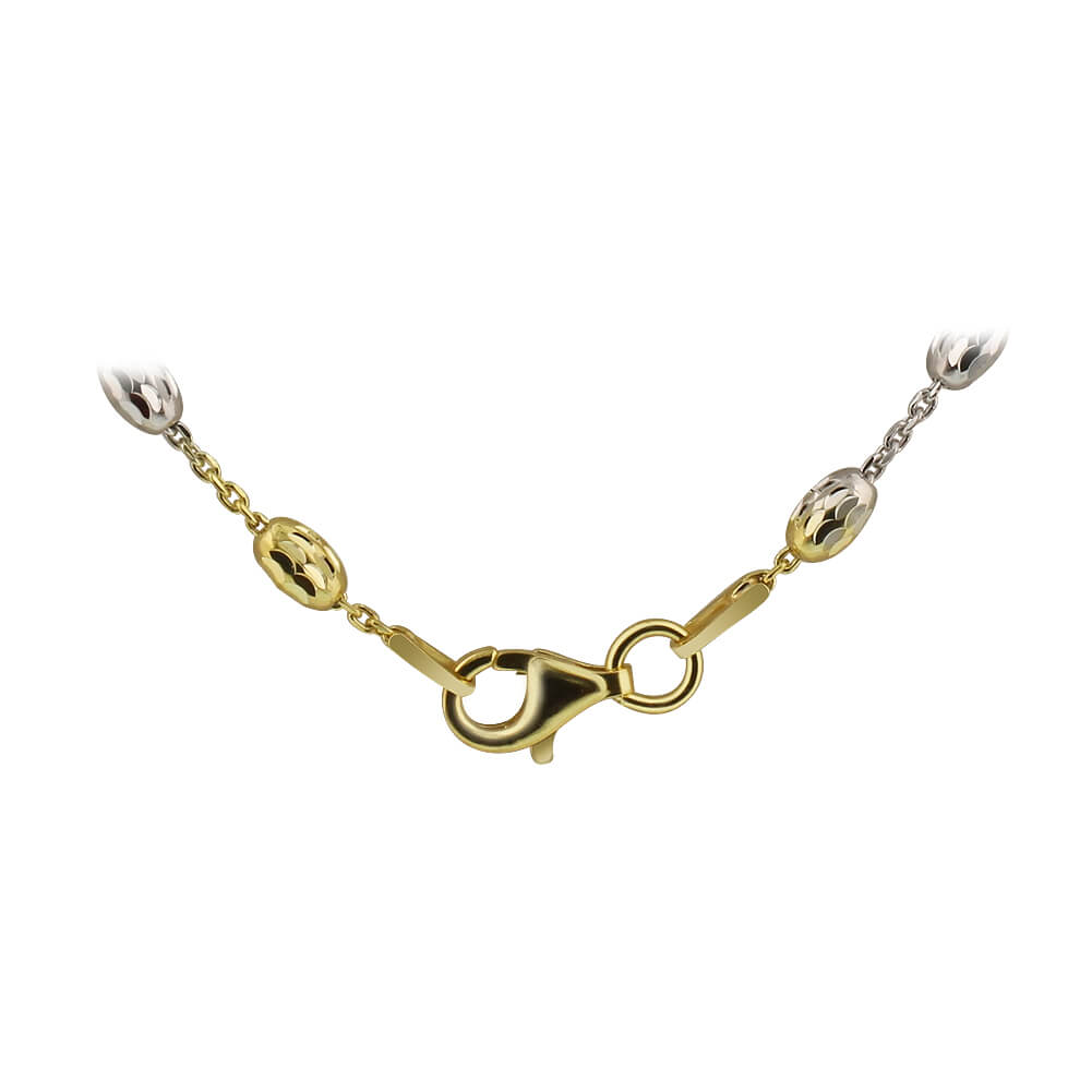 Tri Color Italian 925 Sterling Silver Chain Necklace - Gem Avenue