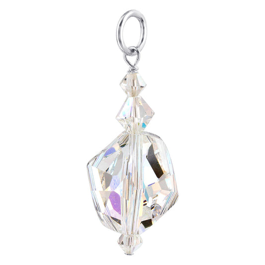 Clear AB Austrian Crystal Sterling Silver Pendant - Gem Avenue