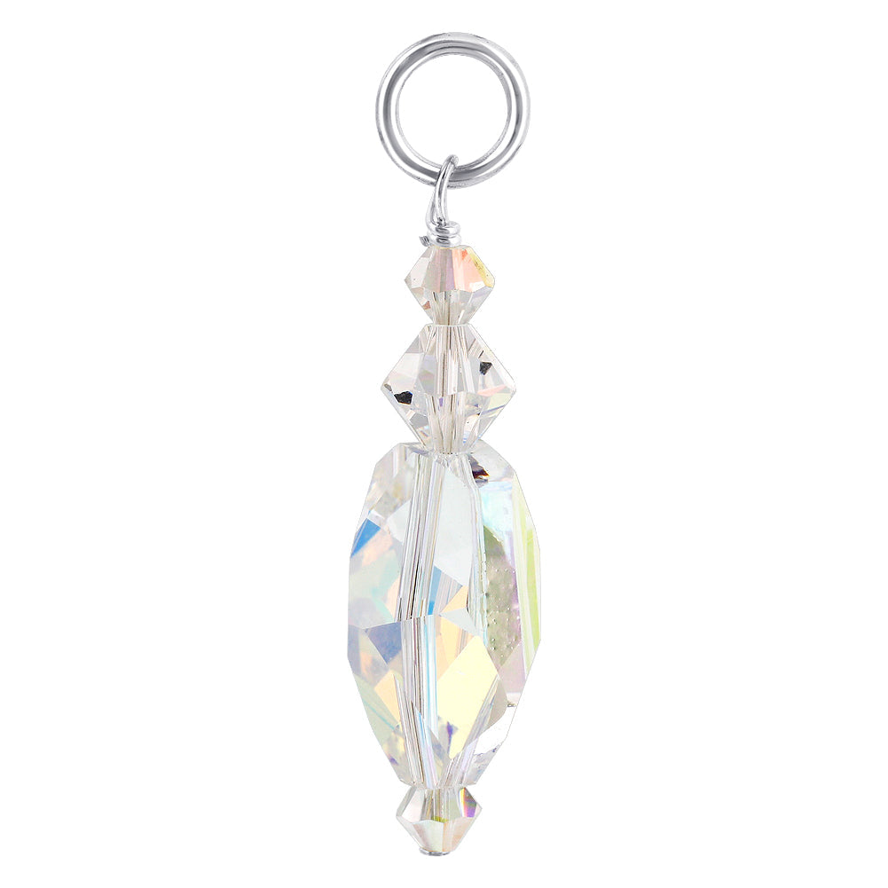 Clear AB Austrian Crystal Sterling Silver Pendant - Gem Avenue