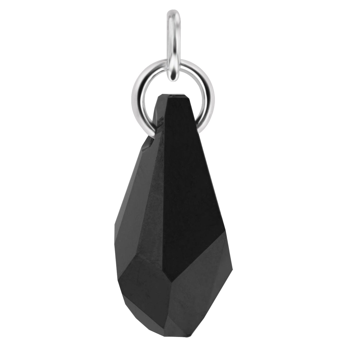 .925 Sterling Silver Pendant with 8mm Polygon Shape Austrian Crystals