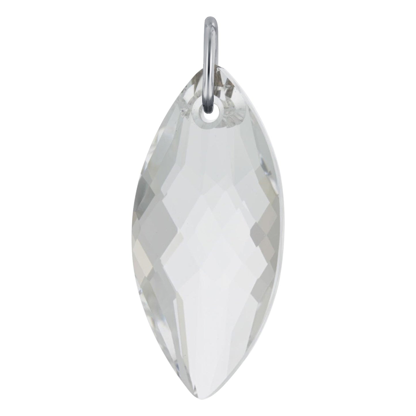 .925 Sterling Silver Pendant with Faceted Austrian Crystal