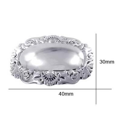 Floral Design Buckle Shape Sterling Silver Slide Pendant - Gem Avenue