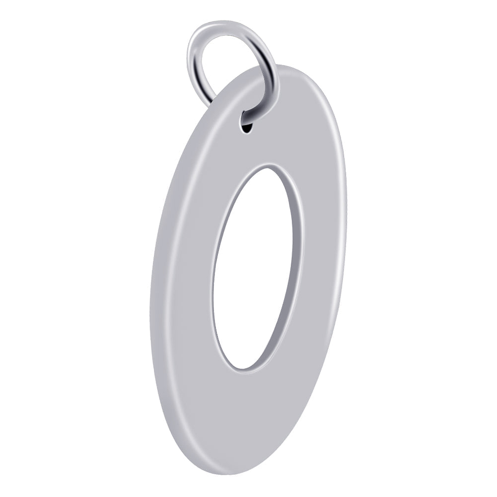 Round Shaped Donut Polished Sterling Silver Pendant - Gem Avenue