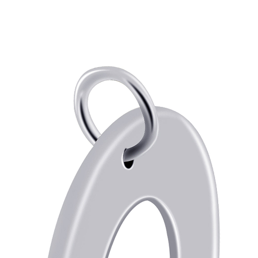 Round Shaped Donut Polished Sterling Silver Pendant - Gem Avenue