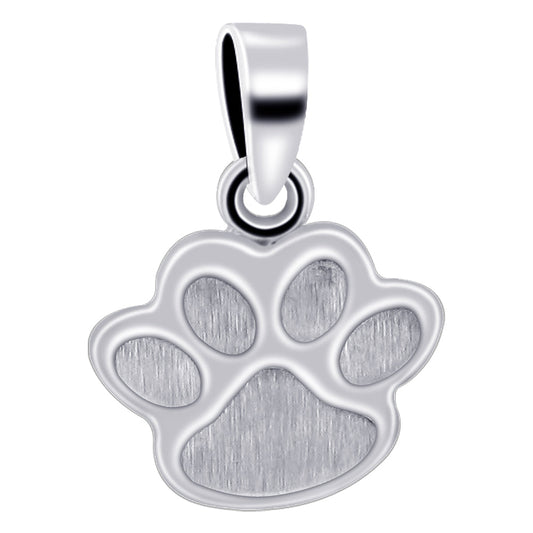 Bear Foot 19mm x 17mm Sterling Silver Pendant - Gem Avenue