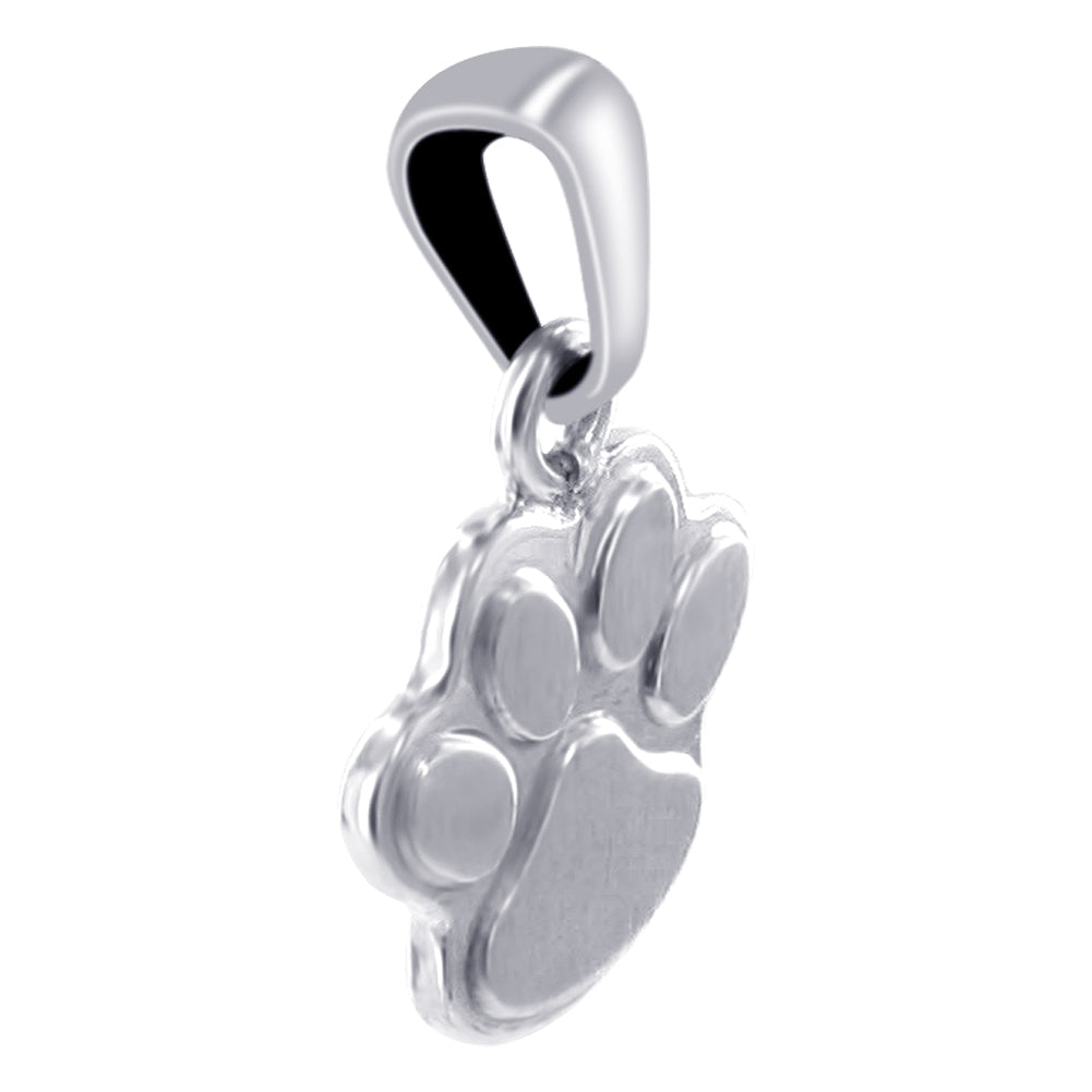 Bear Foot 19mm x 17mm Sterling Silver Pendant - Gem Avenue