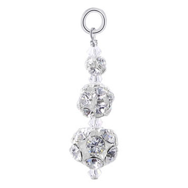 Multifaceted Clear Austrian Crystal Sterling Silver Pendant - Gem Avenue