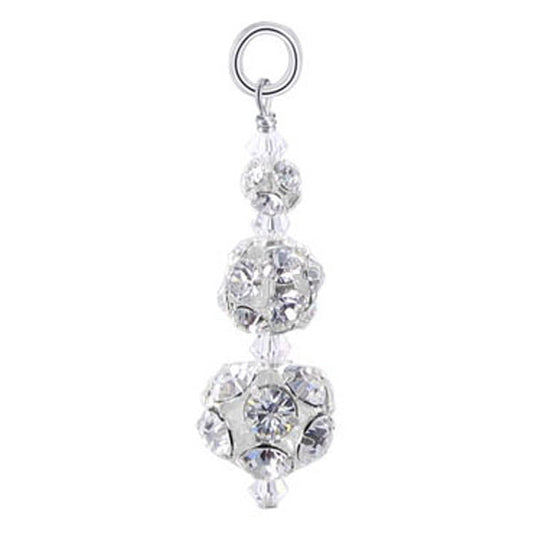 Multifaceted Clear Austrian Crystal Sterling Silver Pendant - Gem Avenue