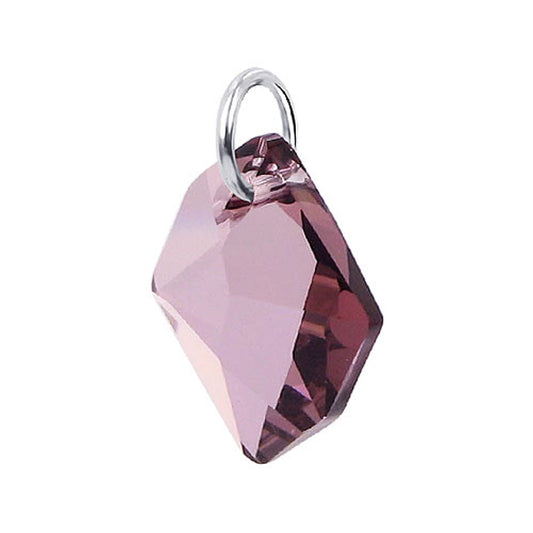 .925 Sterling Silver Pendant with Multifaceted Austrian Crystals