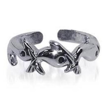 925 Sterling Silver Fish Beach Toe Ring Sea - Gem Avenue