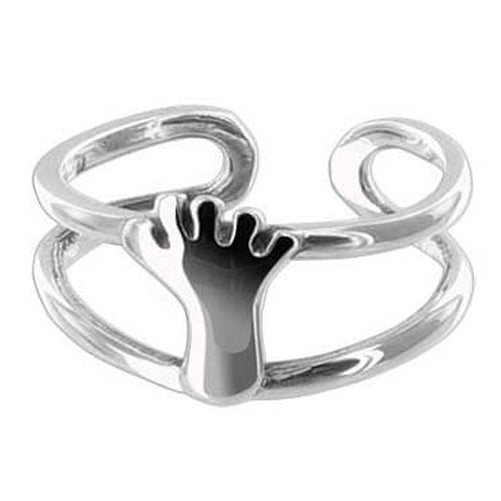 925 Sterling Silver Feet Toe Ring - Gem Avenue