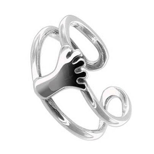 925 Sterling Silver Feet Toe Ring - Gem Avenue