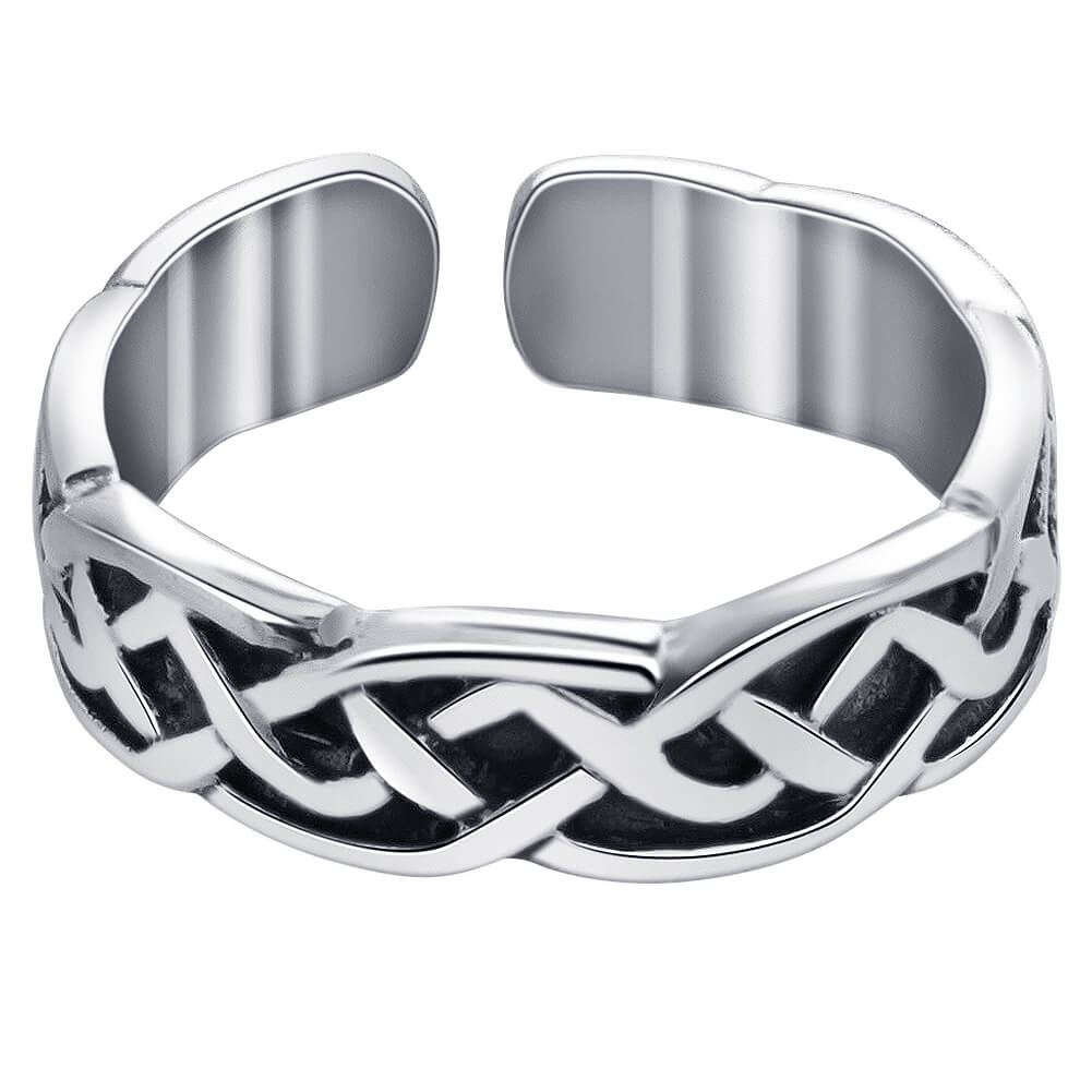 925 Sterling Silver Celtic Knot Toe Ring - Gem Avenue