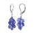 Purple Austrian Crystal Bicons 925 Sterling Silver Drop Earrings - Gem Avenue
